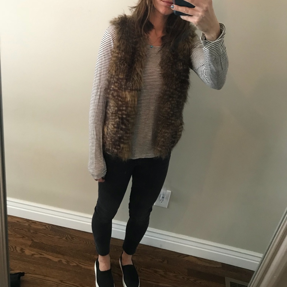 Faux fur vest